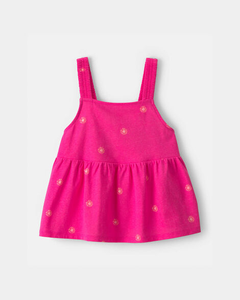 girls sunshine tank top - pink