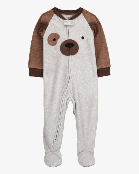 Product image 1 of Toddler 1-Piece Bear Fleece Footie Pajamas