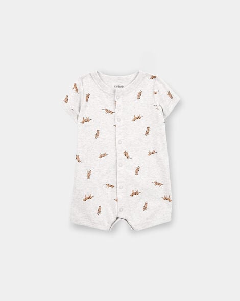 baby boy dog romper - grey