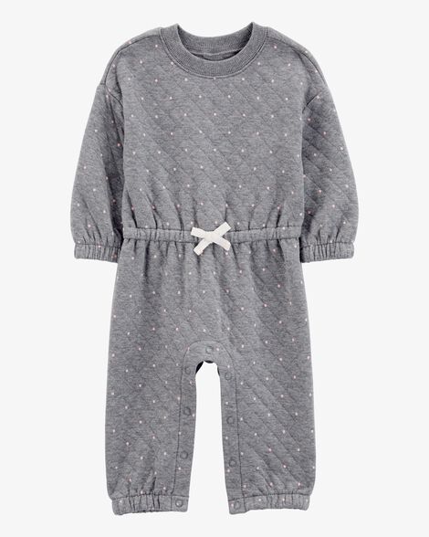 Product image 1 of Baby Polka Dot Double-Knit Jumpsuit