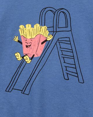 Product image 2 of Toddler French Fries Short-Sleeve Graphic Tee - Navy