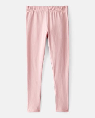Product image 2 of Girls Cotton Pull-On Stretch Leggings - Pink