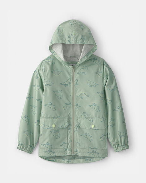 boys dinosaur raincoat - green