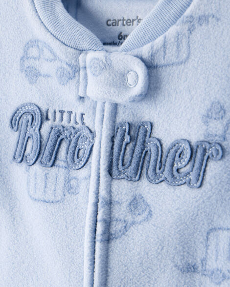  Product image 2 of Baby Boy Firetruck Print Loose Fit Long-Sleeve Sleep & Play - Blue