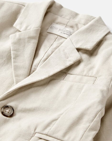  Product image 2 of Baby Linen Blazer Made with Organic Cotton - Khaki