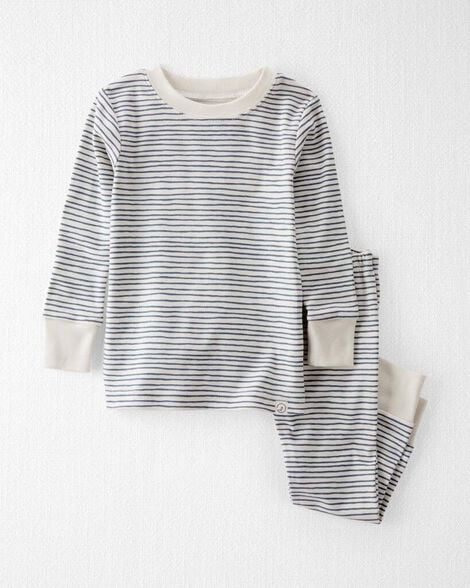 Image of Baby Organic Cotton Pajamas Set in Stripes