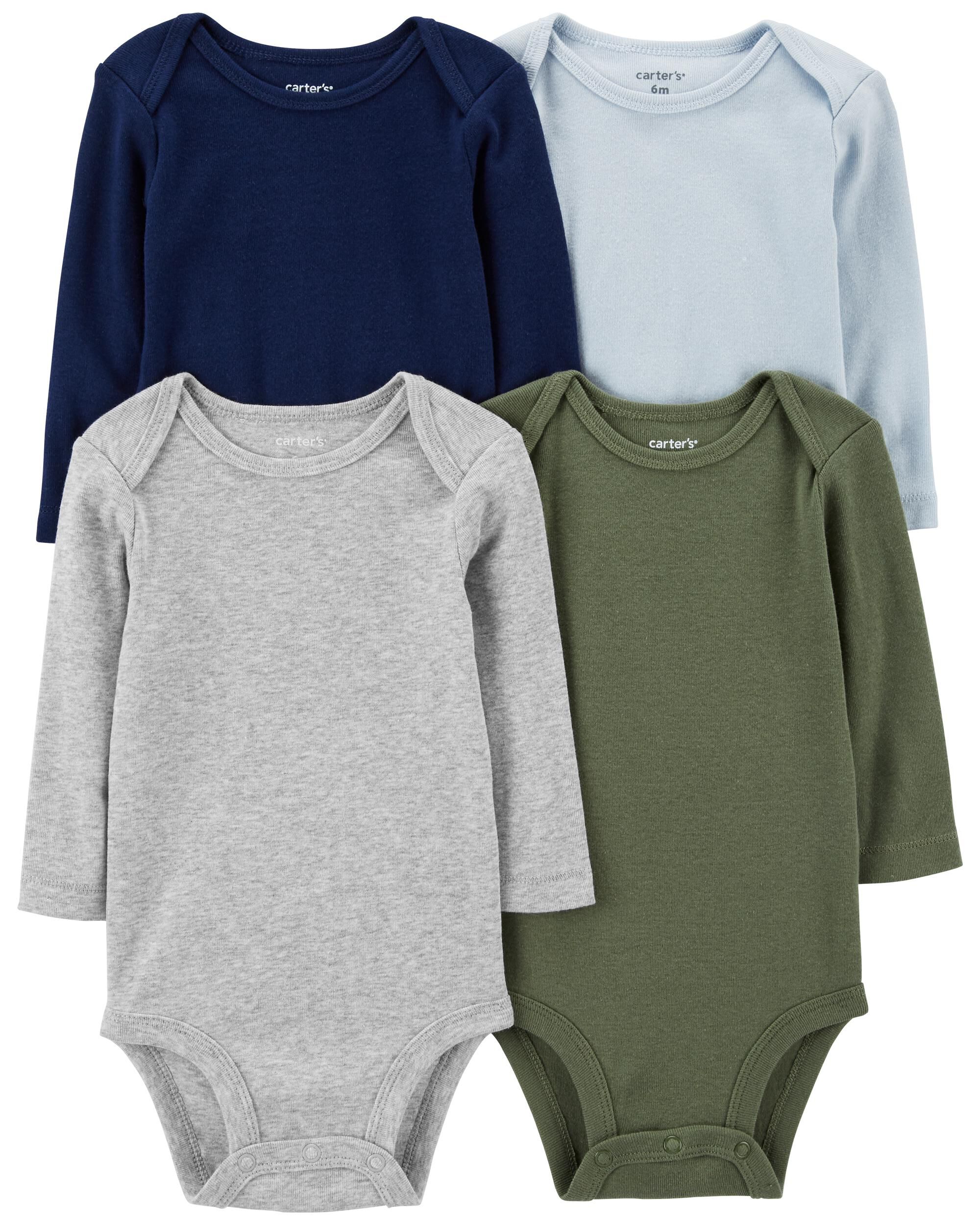 Baby 4-Pack Long-Sleeve Bodysuits - Carter's | Carter's