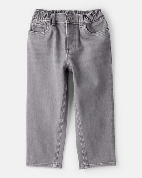 Toddler Boy Tapered Washed Jeans - Grey