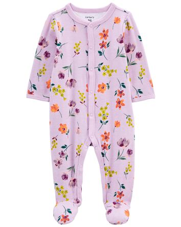 Baby Floral Snap-Up Footie Sleep & Play Pajamas
