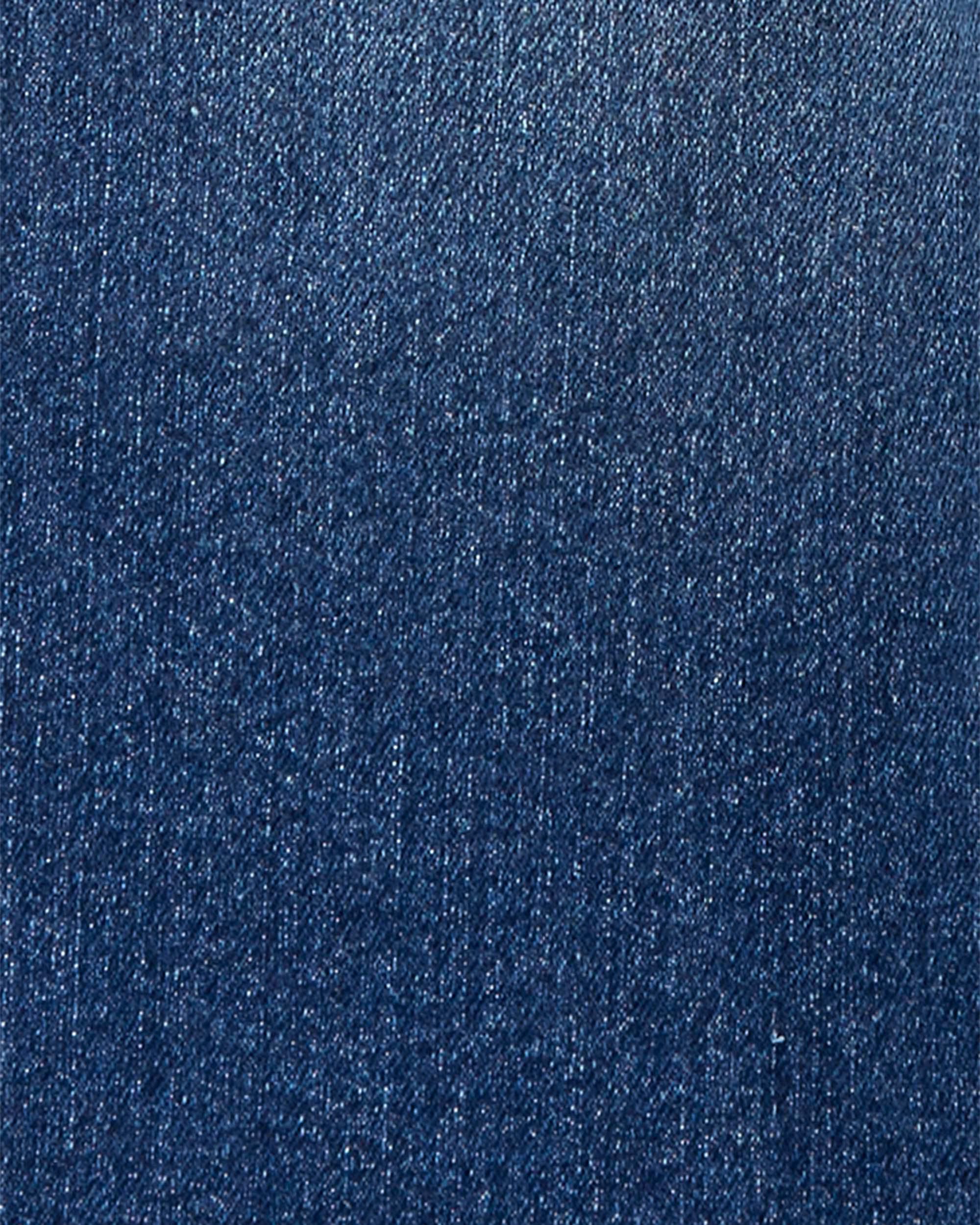 Baby Neutral Stretch Denim Classic Overalls - Dark Wash