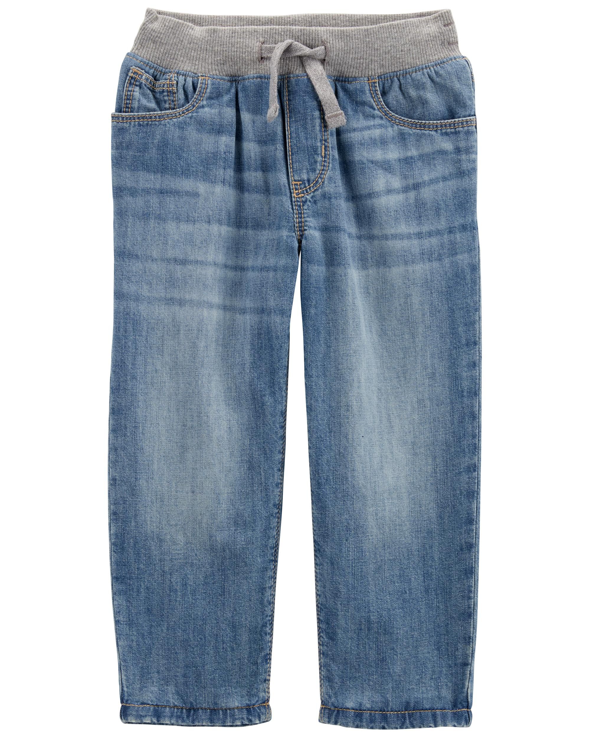 Toddler Drawstring Fleece Lined Jeans Blue OshKosh Carter s
