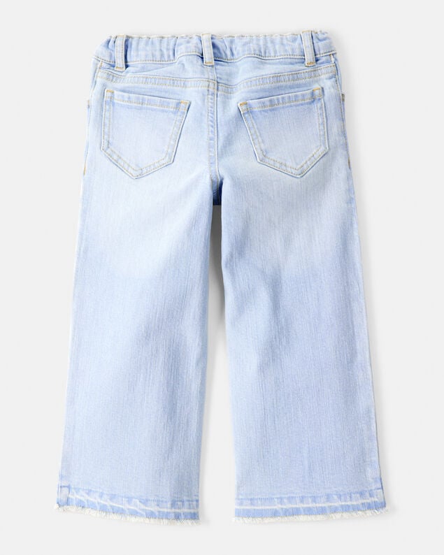 Product image 2 of Toddler  Heart Embroidered Iconic Denim Wide Leg Jeans - Cowboy Wash