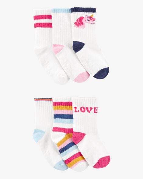 Product image 1 of Toddler 6-Pack Crew Socks