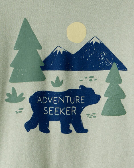 Toddler Boy Adventure Seeker Long-Sleeve Graphic Tee - Green