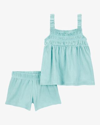 Product image 1 of Toddler 2-Piece Crinkle Jersey Tank & Short Set
