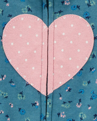 Product image 2 of Toddler 1-Piece Heart 100% Snug Fit Cotton Footie Pajamas