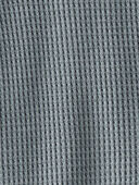 Aqua Slate - Baby Organic Cotton Waffle Knit Sleep & Play Pajamas, Selected