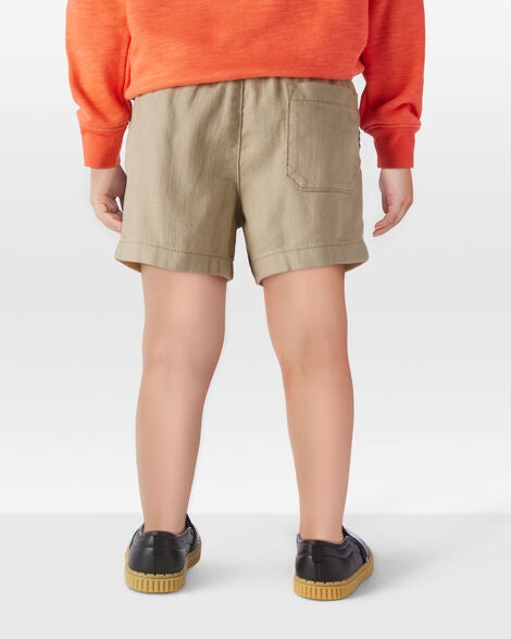  Product image 3 of Toddler Pull-On Twill Shorts - Khaki