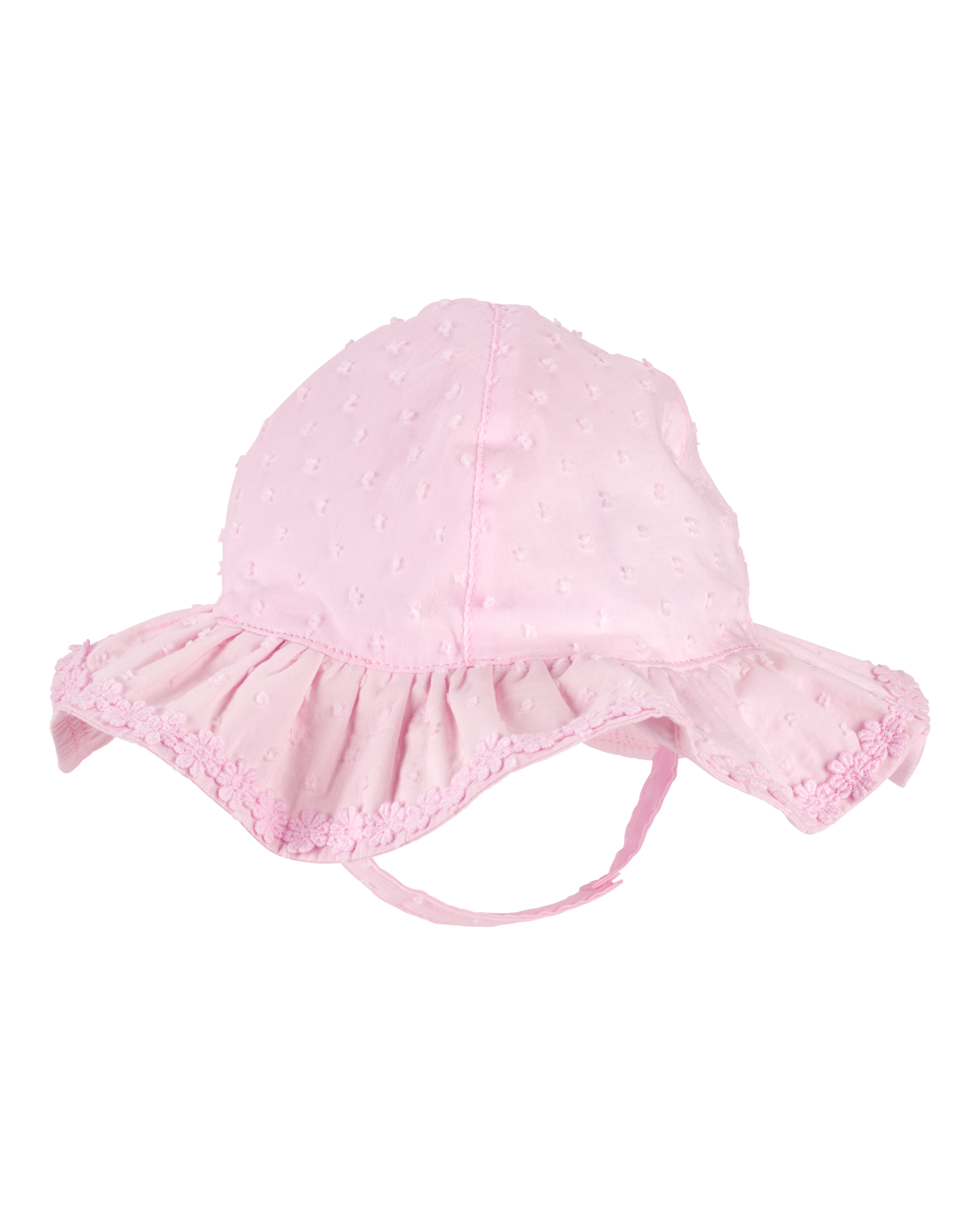 Baby Girl Floral Sun Hat - Pink