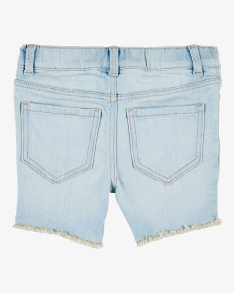 Product image 4 of Toddler Frayed Hem Iconic Denim Short - Splash Wash