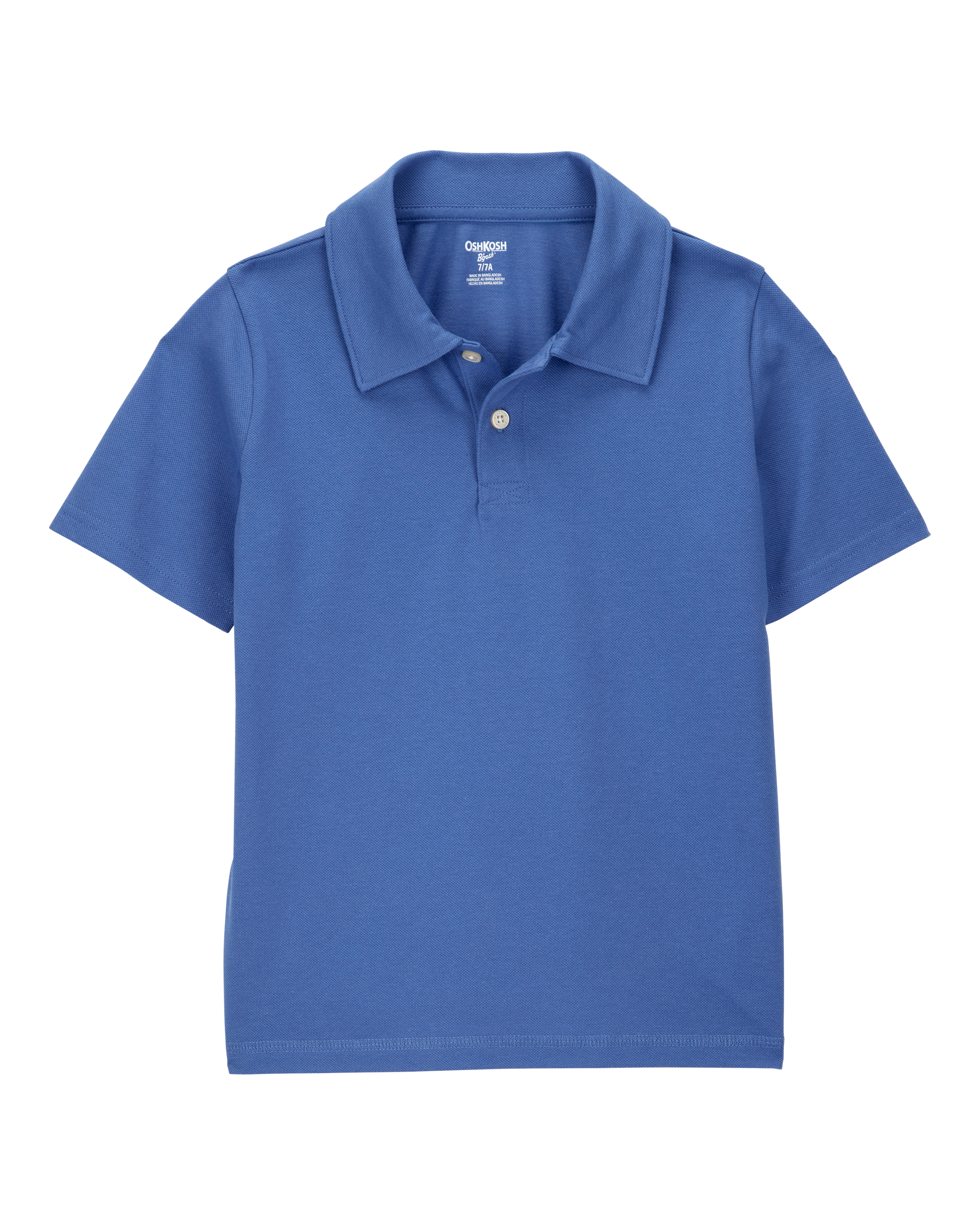 Boys Pique Uniform Polo Shirt - Blue