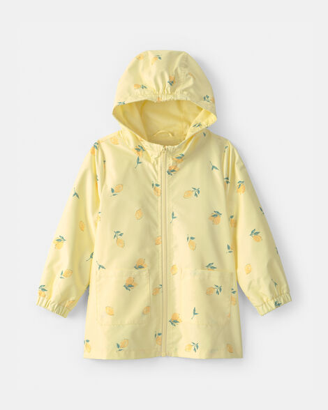 toddler girl lemon raincoat - yellow