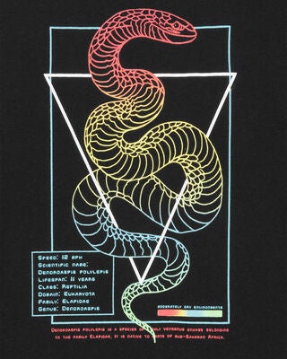 Product image 2 of Kid Snake Short-Sleeve Graphic Tee - Black