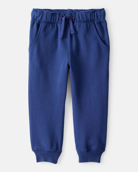 toddler boy daydream fleece cotton jogger - navy