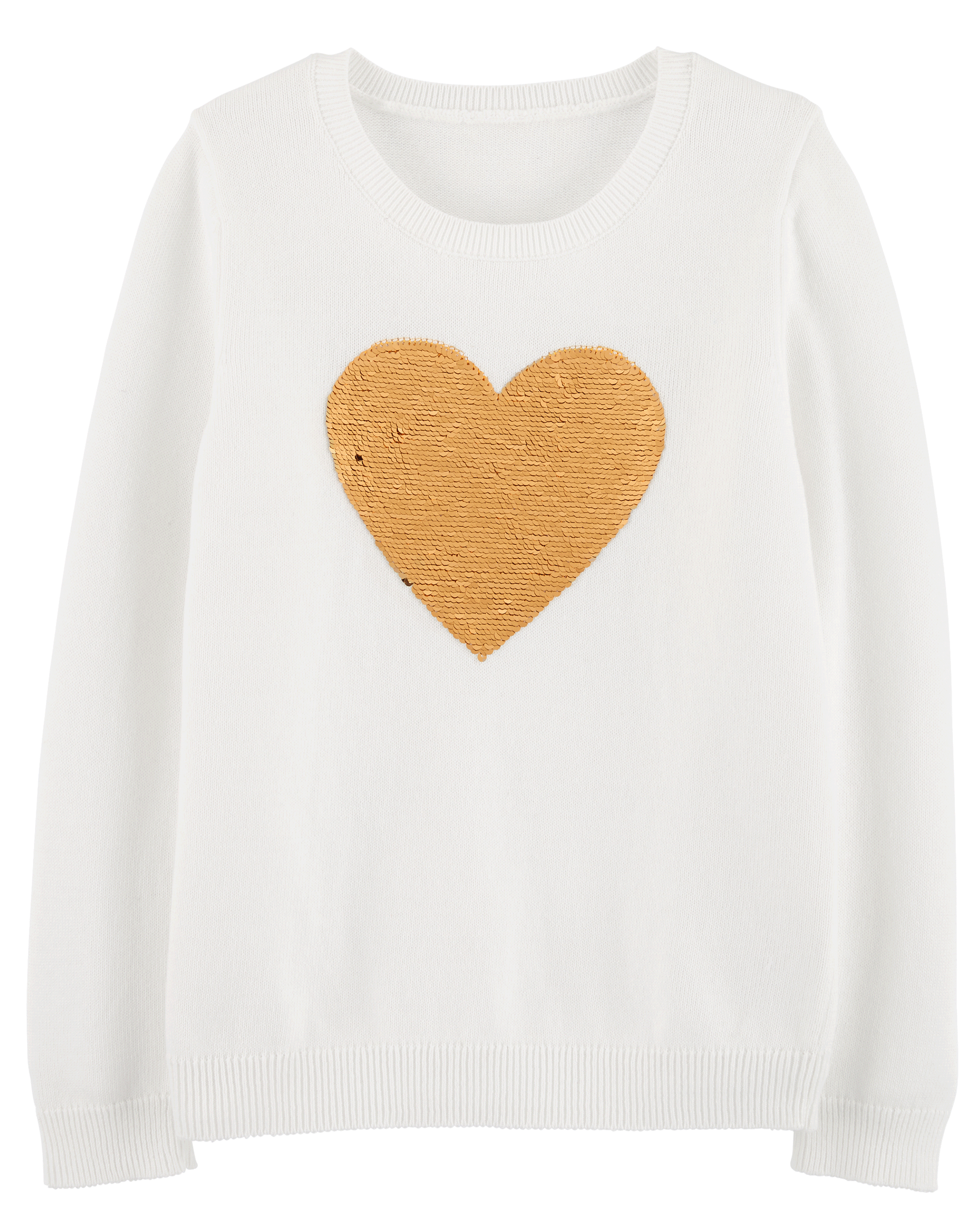 sequin heart sweater