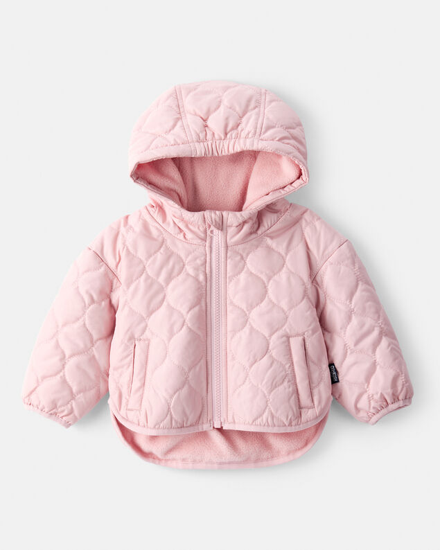 Product image 1 of Baby Girl Quilted Long-Sleeve Midweight Jacket - Pink