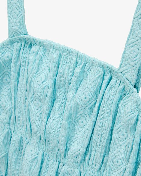 Product image 2 of Kid Ruched Textured Tank - Blue