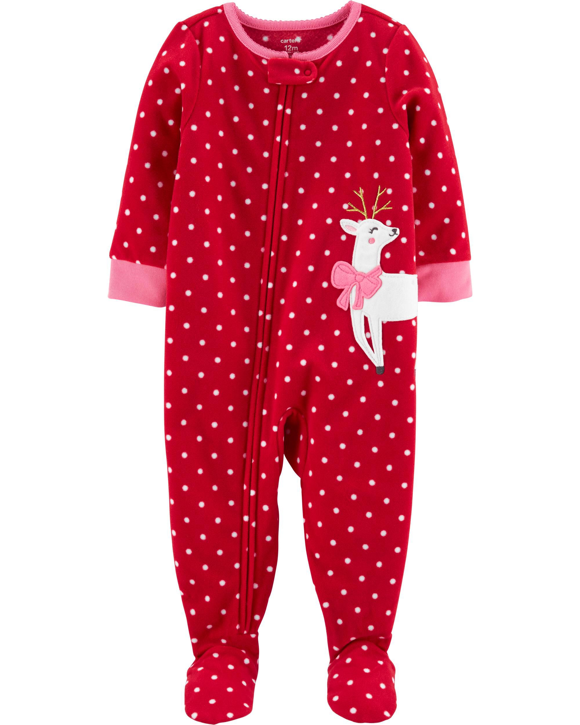 carters fleece footie pajamas