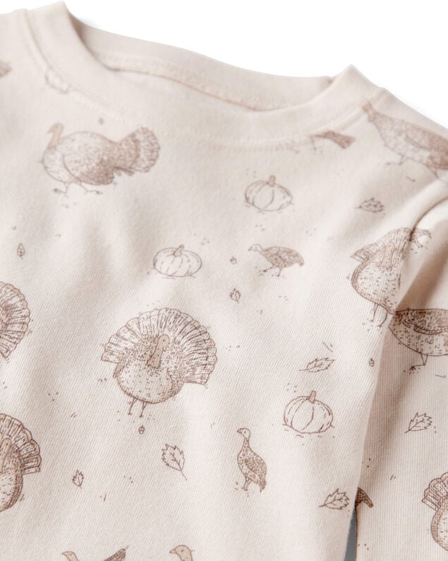Product image 2 of Kid Organic Cotton Pajamas in Turkey Gobbler Print