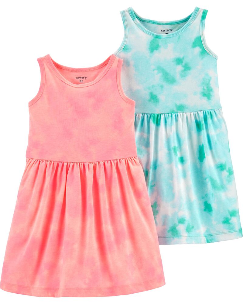 2 Pack Tie Dye Jersey Dresses Carters Com