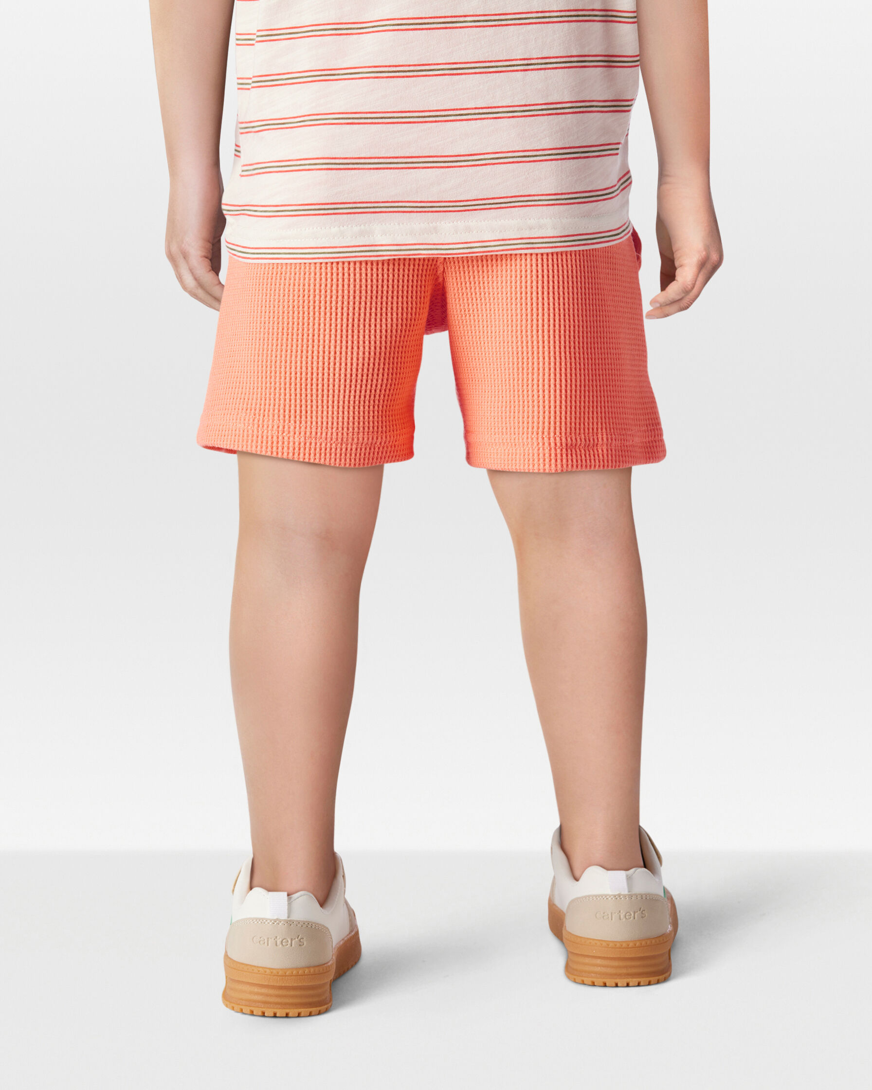 Toddler Waffle Knit Drawstring Shorts - Orange - OshKosh