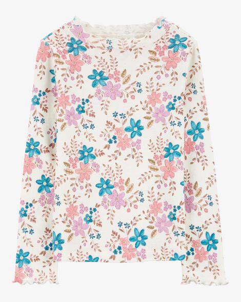  Product image 3 of Kid 2-Piece Floral Long-Sleeve Tee & Cotton Dress Set