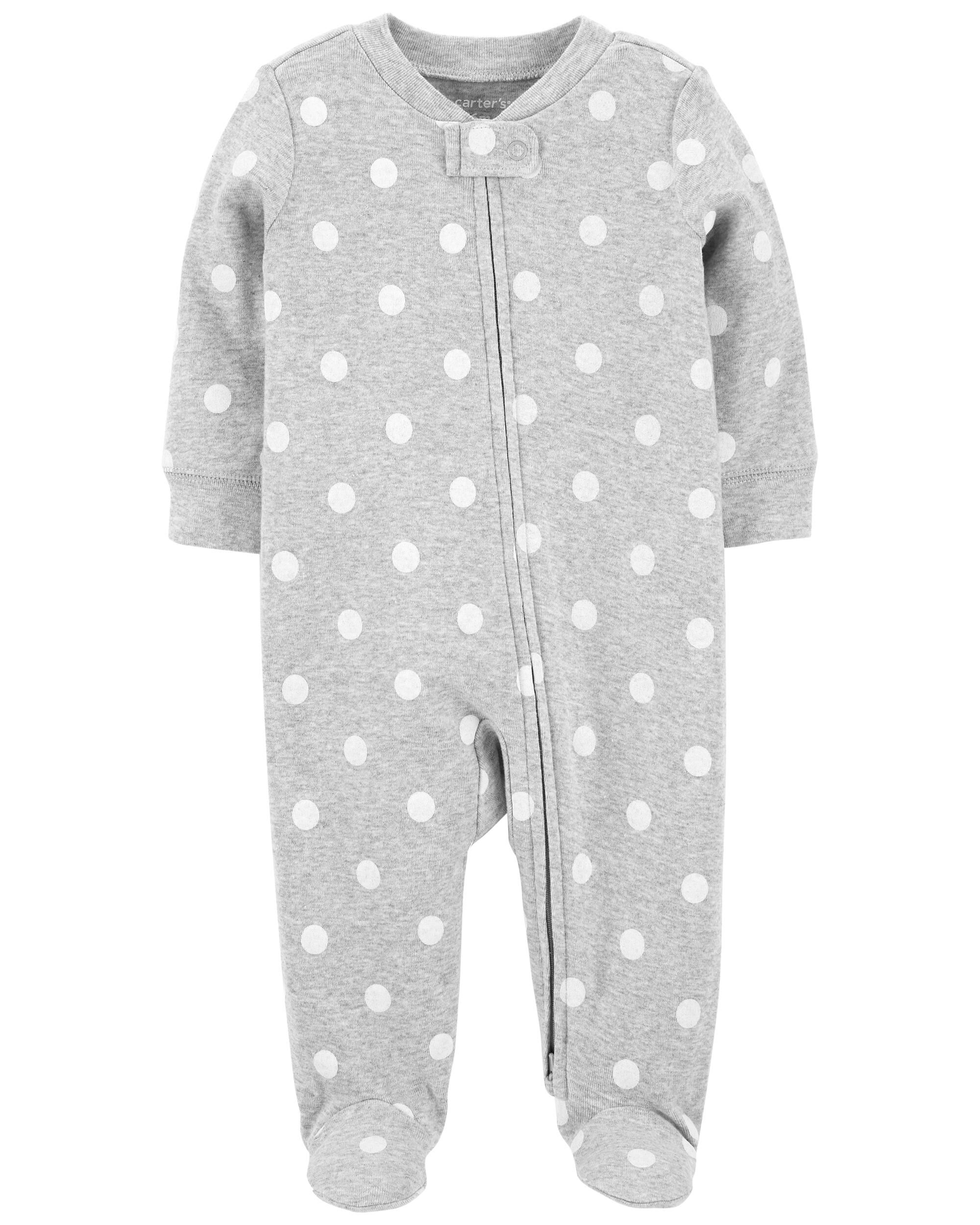 *DOORBUSTER* Polka Dot 2-Way Zip Cotton Sleep & Play
