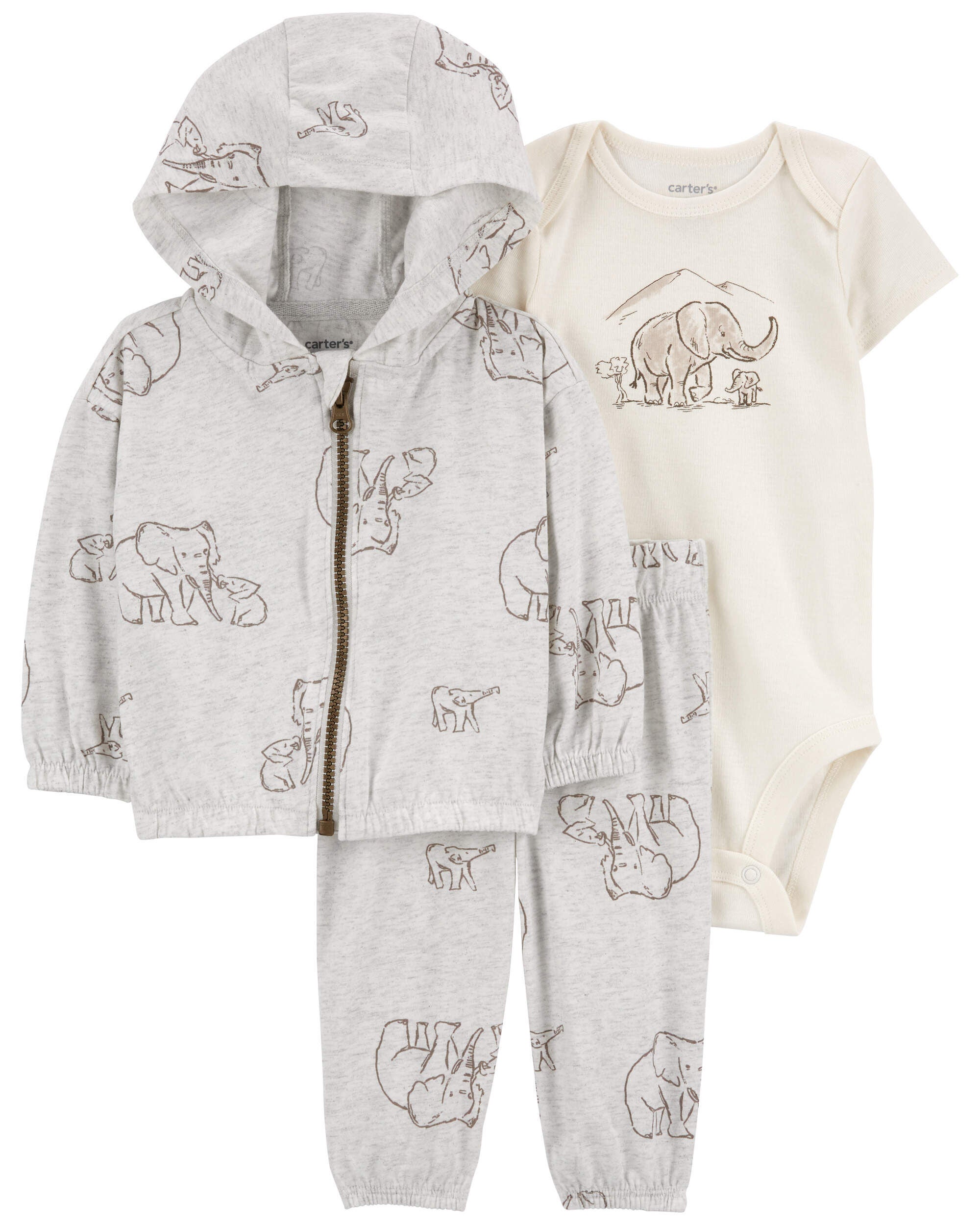 Baby 3 Piece Elephant Little Jacket Set