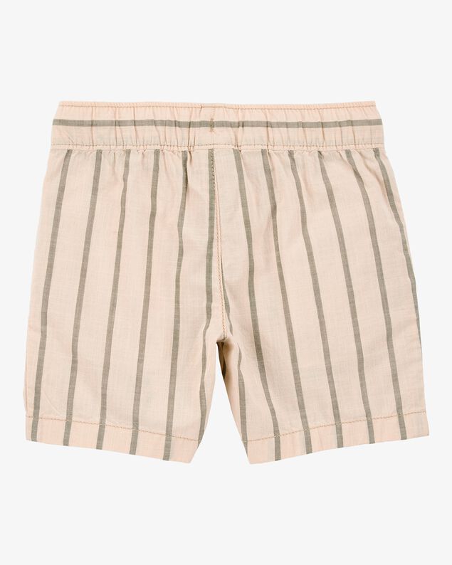 Product image 2 of Baby Striped Drawstring Shorts - Khaki