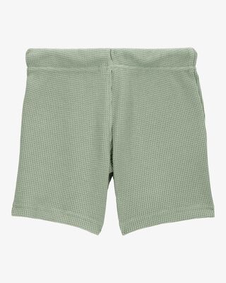 Product image 2 of Baby Waffle Knit Drawstring Shorts - Green