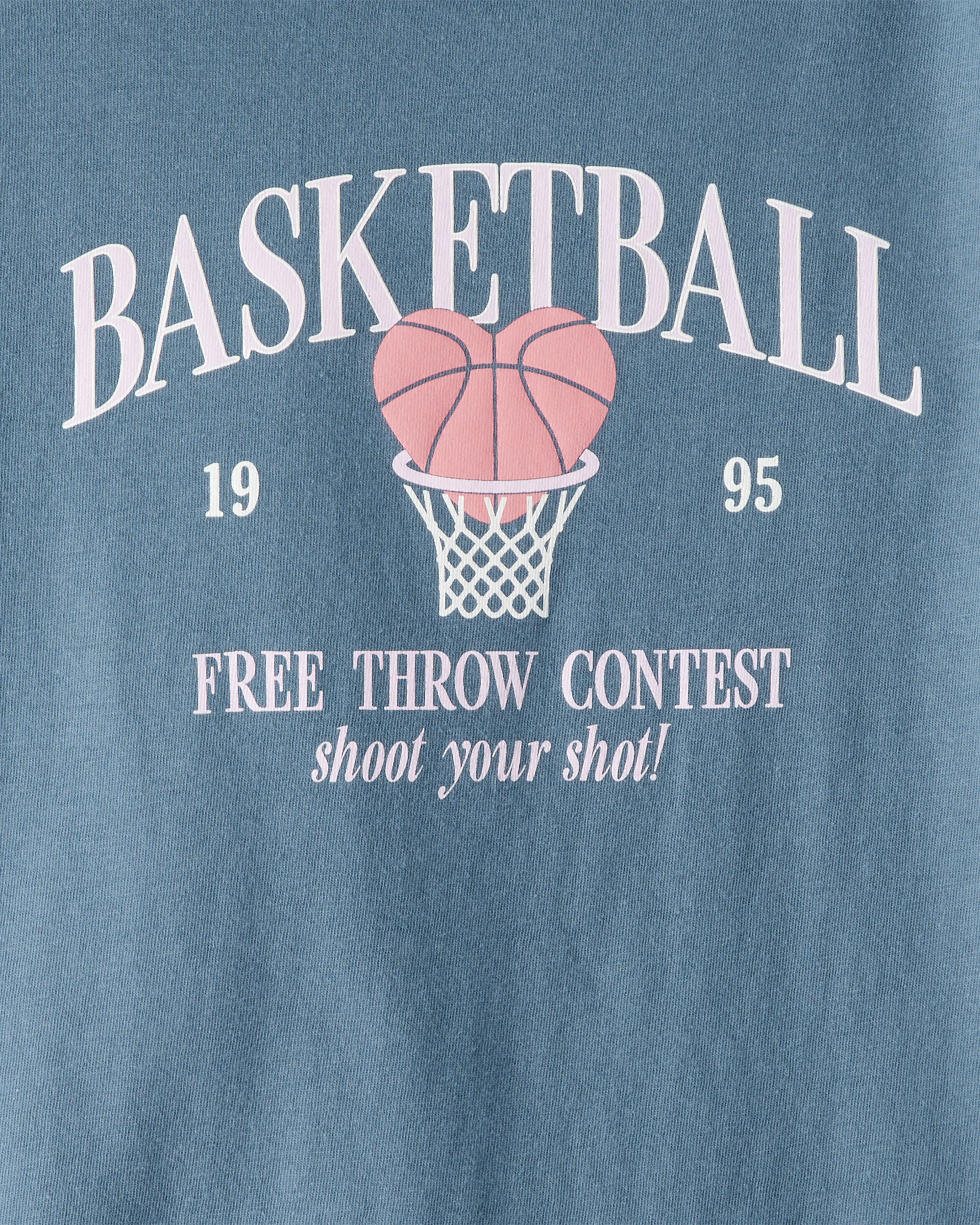 Girls Basketball Long-Sleeve Graphic Tee - Blue