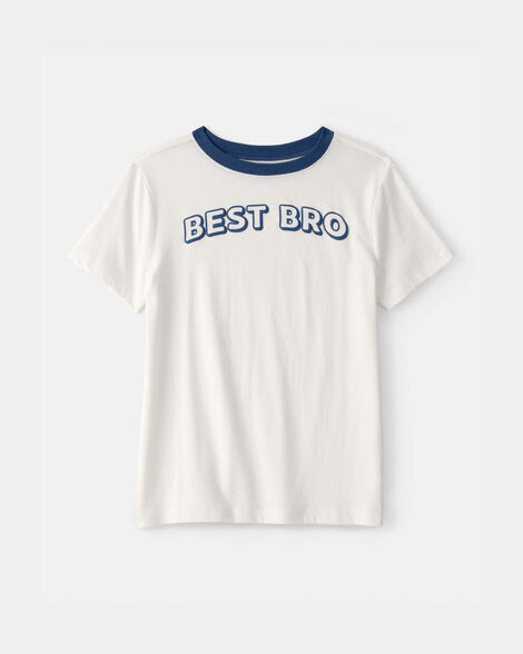 boys 'best bro' graphic tee - ivory