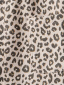 Multi - Baby Girl 2-Piece Leopard Print Cotton Long-Sleeve Dress Set - Brown, Selected