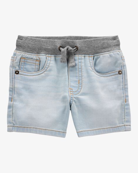  Product image 1 of Toddler Pull-On Denim Shorts - Light Blue Wash