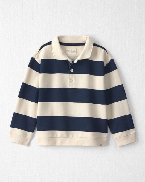 Toddler Boy Organic Cotton French Terry Rugby Polo