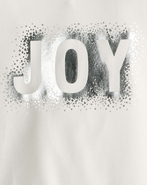 Product image 3 of Girls Christmas 2-Piece Joy Long-Sleeve Top & Skirt Set - White
