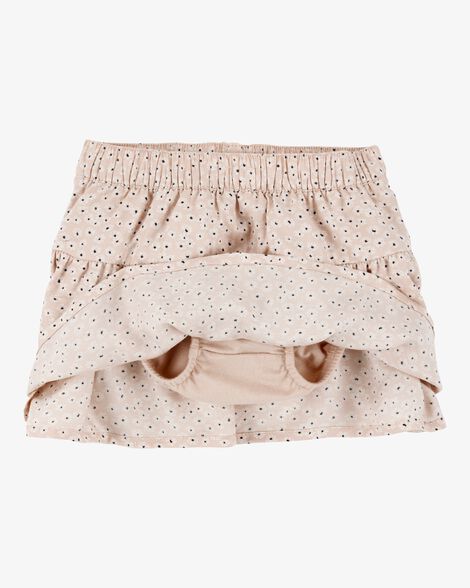 Product image 2 of Baby Floral Pull-On Ruffle Skort - Tan