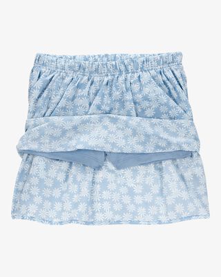 Product image 2 of Kid 2-Piece Floral Skort Set - Blue