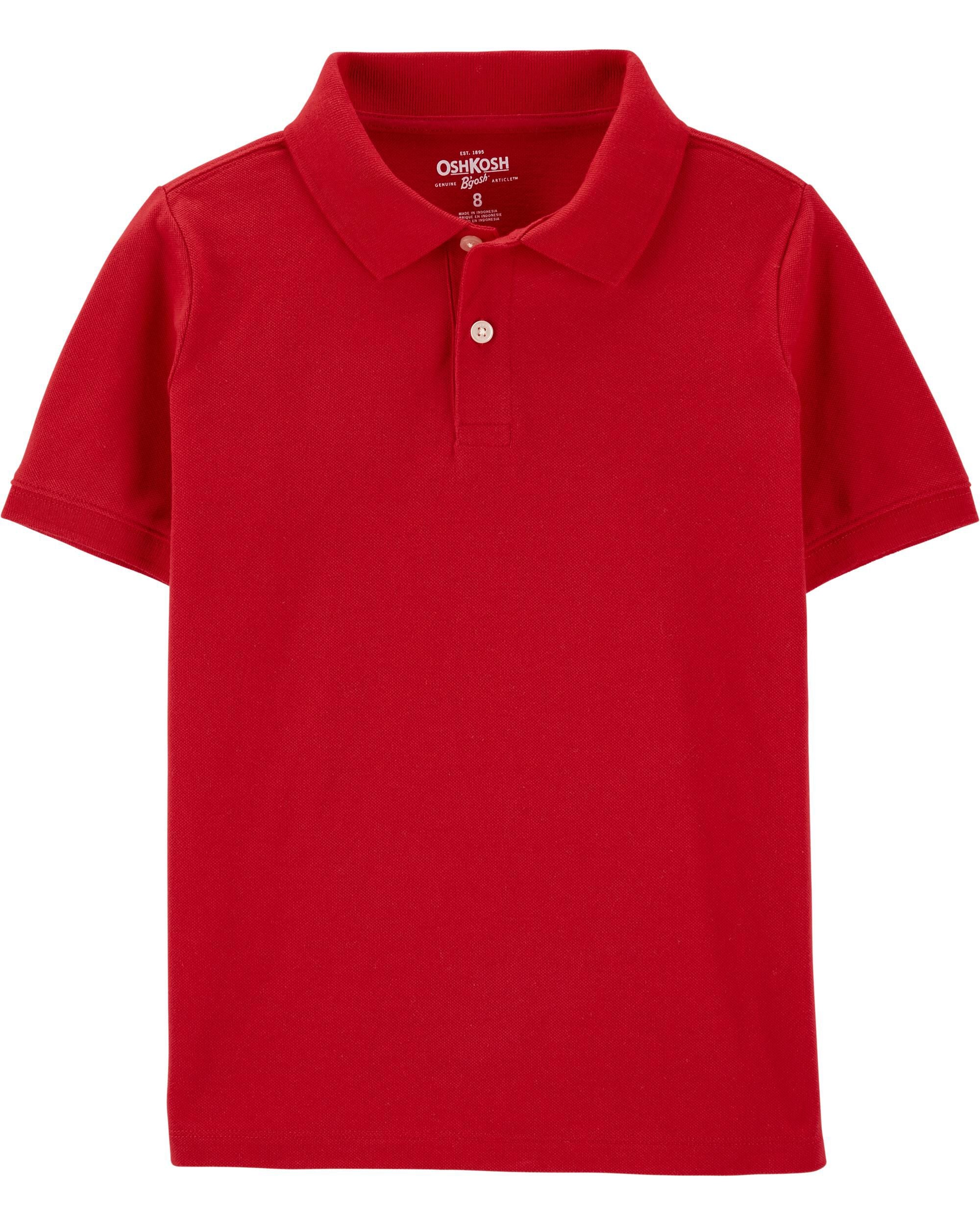 Toddler red polo shirt top