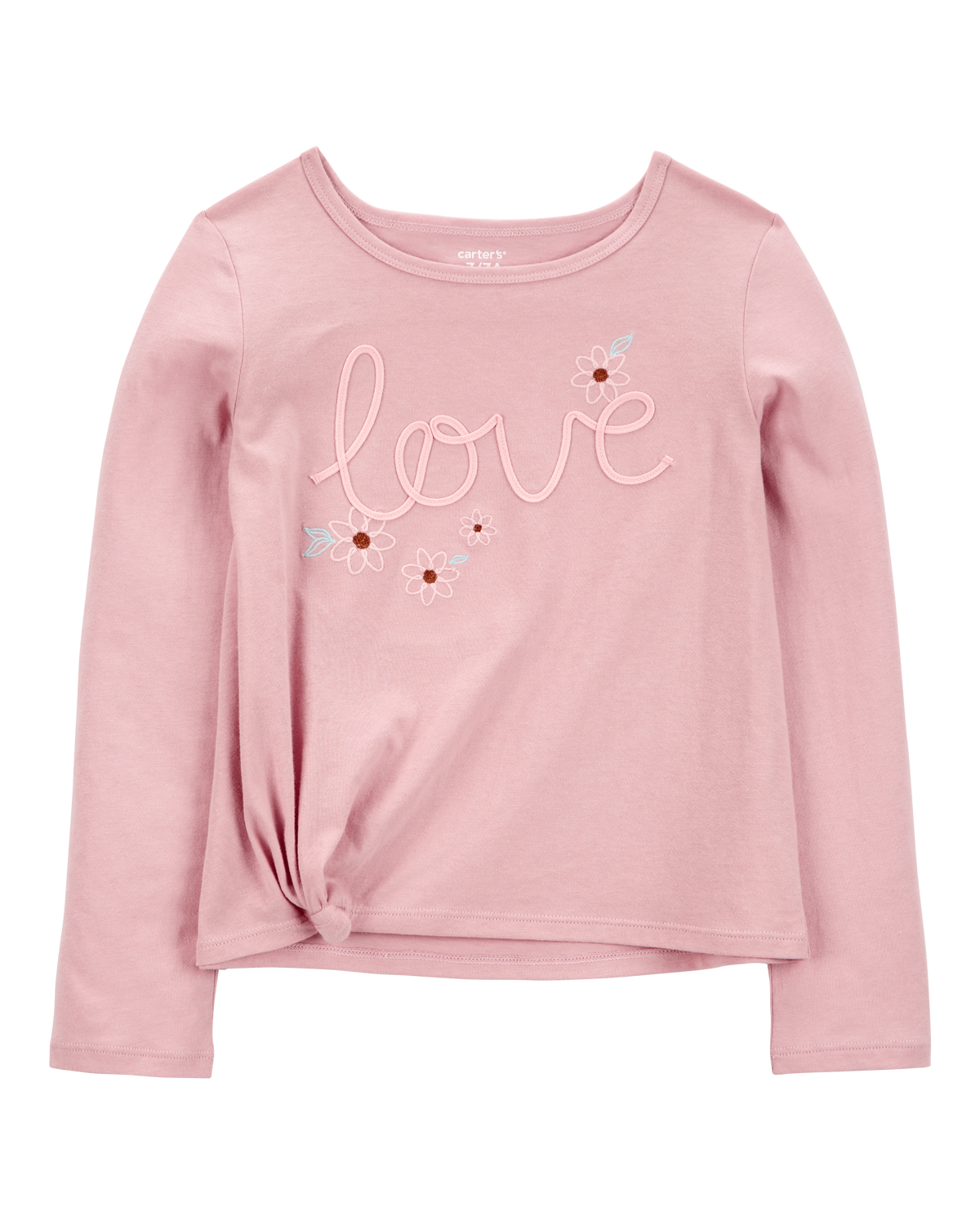 Kid Love Jersey Long-Sleeve Boxy Fit Tee - Pink - Carter's Kid Love Jersey Long-Sleeve Boxy Fit Tee - Pink - Carter's